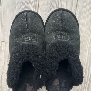 Ugg slippers black glitter